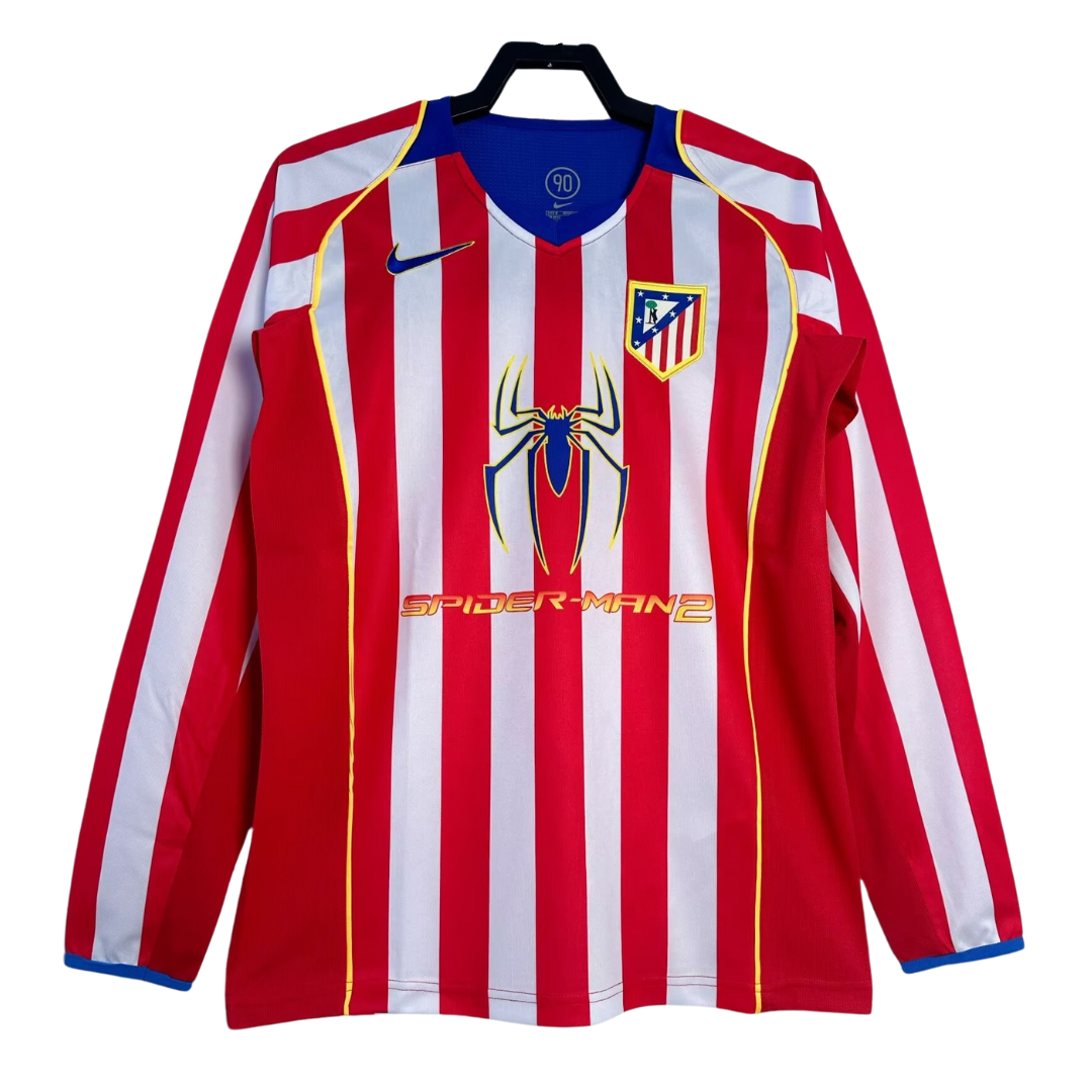 Atletico Madrid Long Sleeve Home Shirt - 2004-05