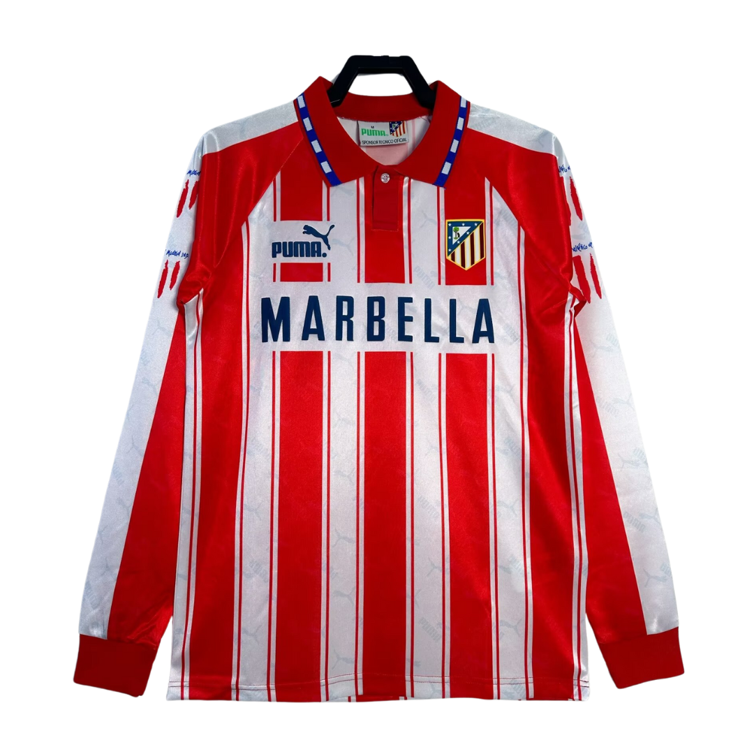 Atletico Madrid Long Sleeve Home Shirt - 1994-95